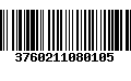 Código de Barras 3760211080105