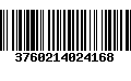 Código de Barras 3760214024168