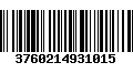 Código de Barras 3760214931015