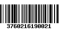 Código de Barras 3760216190021