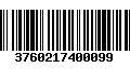 Código de Barras 3760217400099