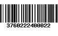 Código de Barras 3760222400022