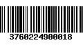 Código de Barras 3760224900018