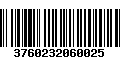 Código de Barras 3760232060025