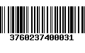 Código de Barras 3760237400031