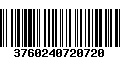 Código de Barras 3760240720720