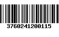 Código de Barras 3760241200115