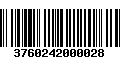 Código de Barras 3760242000028