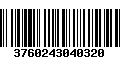 Código de Barras 3760243040320