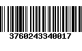 Código de Barras 3760243340017