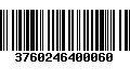 Código de Barras 3760246400060