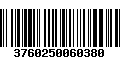 Código de Barras 3760250060380