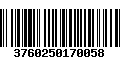 Código de Barras 3760250170058