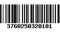 Código de Barras 3760250320101