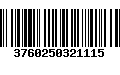 Código de Barras 3760250321115