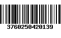 Código de Barras 3760250420139