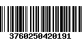 Código de Barras 3760250420191