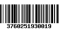 Código de Barras 3760251930019