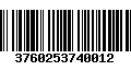 Código de Barras 3760253740012