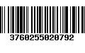 Código de Barras 3760255020792