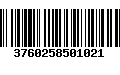 Código de Barras 3760258501021