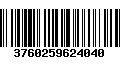 Código de Barras 3760259624040