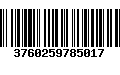 Código de Barras 3760259785017