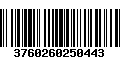 Código de Barras 3760260250443