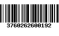 Código de Barras 3760262600192