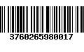 Código de Barras 3760265980017