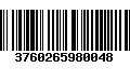 Código de Barras 3760265980048