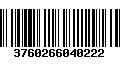 Código de Barras 3760266040222