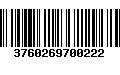 Código de Barras 3760269700222