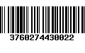 Código de Barras 3760274430022