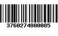 Código de Barras 3760274800085