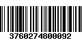 Código de Barras 3760274800092