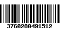 Código de Barras 3760280491512