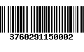 Código de Barras 3760291150002