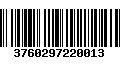 Código de Barras 3760297220013