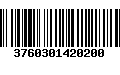 Código de Barras 3760301420200