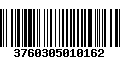 Código de Barras 3760305010162