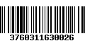 Código de Barras 3760311630026