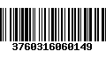 Código de Barras 3760316060149