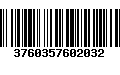 Código de Barras 3760357602032