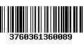 Código de Barras 3760361360089