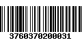 Código de Barras 3760370200031