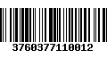 Código de Barras 3760377110012