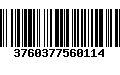 Código de Barras 3760377560114