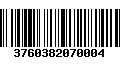 Código de Barras 3760382070004