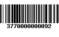 Código de Barras 3770000000092